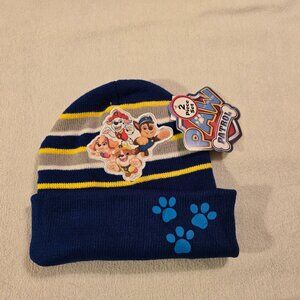 Paw Patrol Winter Paw Print Cold Weather Snow Hat Toboggan NEW! Hat Only!